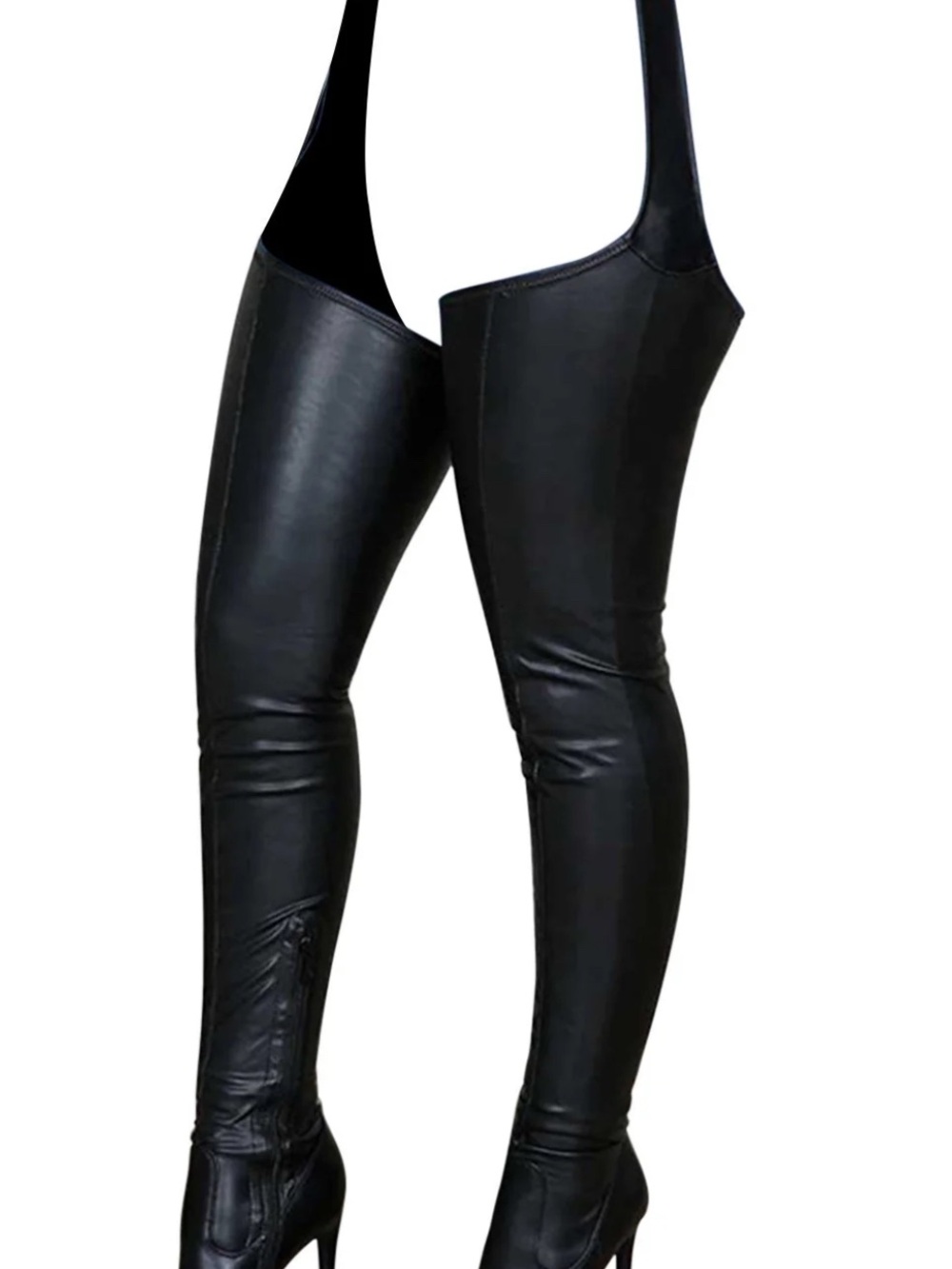 Black Over-the-Knee Heeled Boots